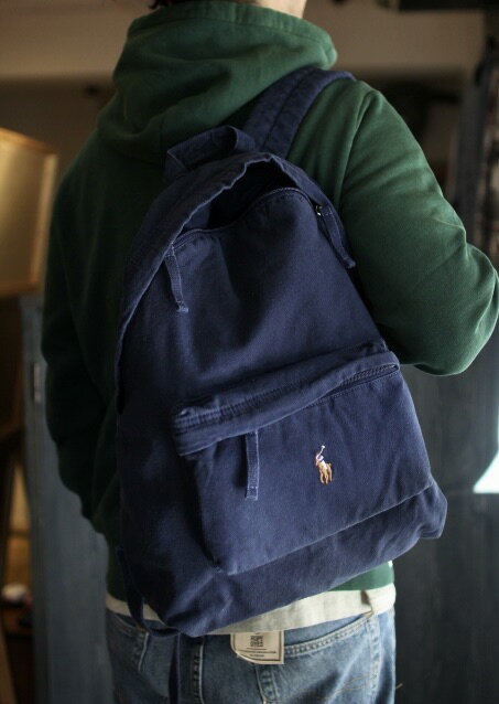 RALPH LAUREN(ラルフローレン)CANVAS BACKPACK (キャンバス バックパック)【アメリカ買い付け 正規品 新品】バックパック リュック 通学 通勤用バック 旅行バックNEWPORT NAVY送料無料 即日出荷対応
