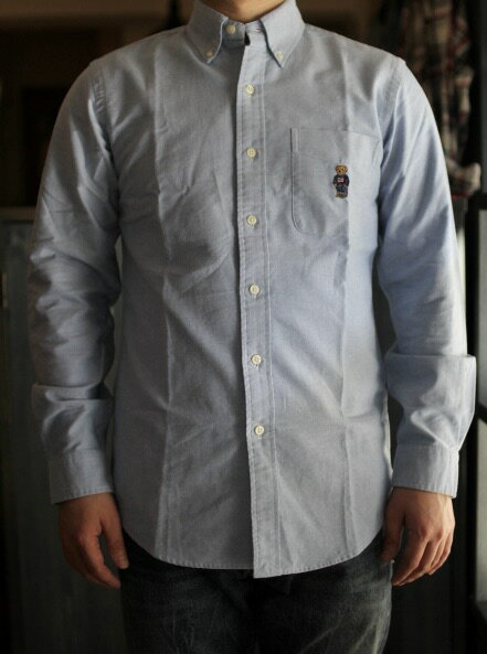 RALPH LAUREN(ラルフローレン)CUSTOM FIT POLOBEAR OXFORD SHIRTS (カスタムフィット ポロベアー オックスフォードシャツ)希少ポロベアー長袖シャツ日本未発売モデル アメリカ買い付け 新品 正規品送料無料 即日出荷対応
