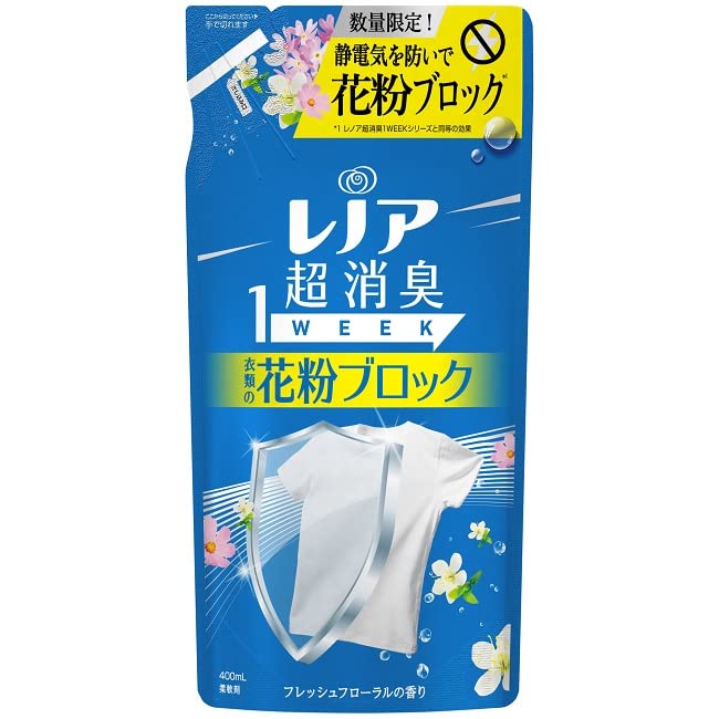 P&G レノア超消臭1WEEK 衣類の花粉ブロック 詰替 400ml