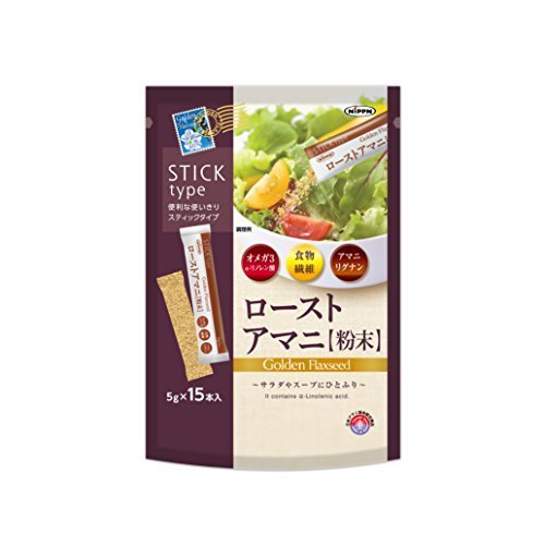 日本製粉 ローストアマニ 粉末 5g×15本 ×6セット