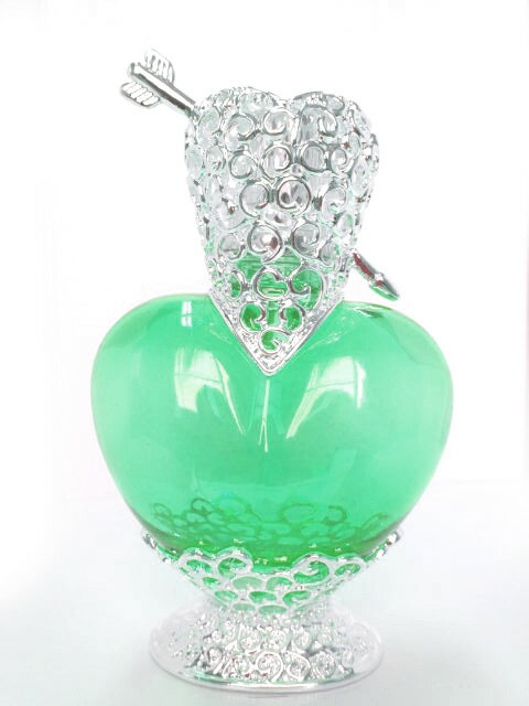 訳あり ミニランプ ダブルハート【 グリーン×シルバー 】