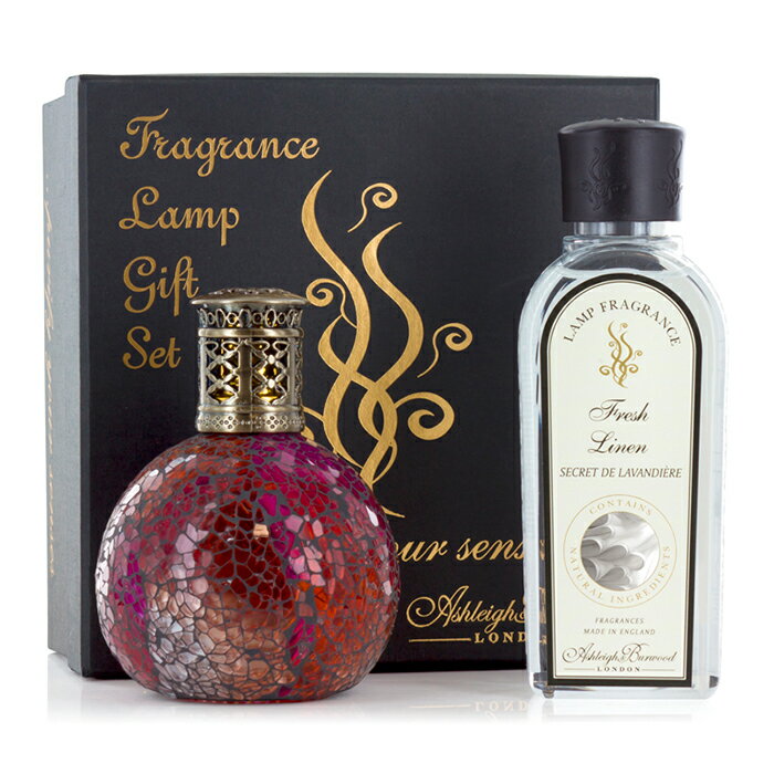 送料無料 アシュレイ&バーウッド ギフトセット PFL709C【ローズバッド&フレッシュリネン】スモール アロマランプ アロマオイル 250ml