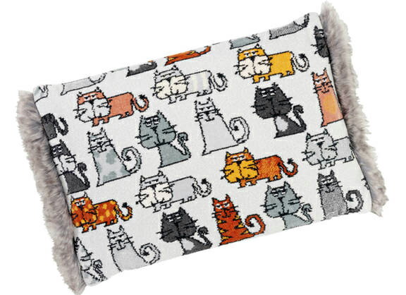 送料無料 フェイラー ピローケース 50×30 ファー付き キャッツ CATS 枕カバー KISSEN