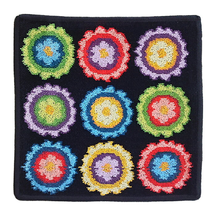 【ネコポス:4枚まで同梱可】フェイラー ハンカチ レインボー ボタン RAINBOW BUTTON 25cm×25cm タオルハンカチ 010