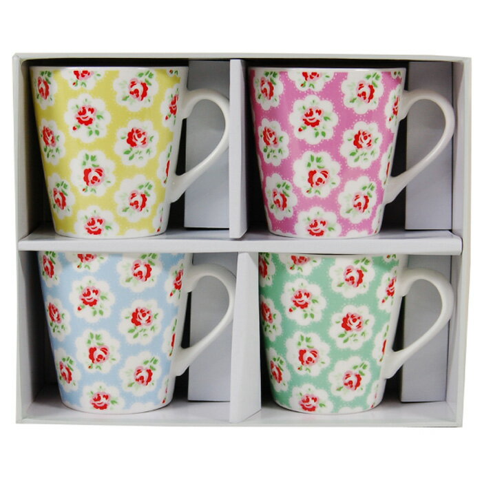 送料無料 キャスキッドソン Cath Kidston ミニ スタンレー マグカップ 4柄 セット プロバンスローズ 503570のサムネイル