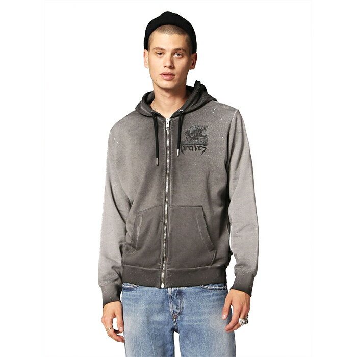 ディーゼル DIESEL フーディ ジップアップ付き パーカー 00SH07 0BATG S-TRUSHER ZIP FELPA