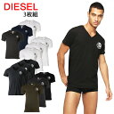 送料無料 ディーゼル Tシャツ 半袖 Vネック 3枚セット 00SHGU 0TANL UMTEE MICHAEL 3Pack 【76】【271】【272】【273】