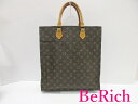 ルイ ヴィトン LOUIS VUITTON ハンドバッグ 縦型 トートバッグ モノグラム サック プラ M51140 ブラウン 茶 PVC レザー ロゴ 手提げ...