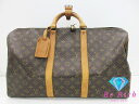 ルイ ヴィトン LOUIS VUITTON ボストンバッグ モノグラム キーポル 50 M41426 ブラウン 茶 PVC レザー ロゴ 【中古】【送料無料】 bk8631