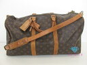 ルイ ヴィトン LOUIS VUITTON 2way ボストンバッグ モノグラム キーポル バンドリエール 50 M41416 ブラウン 茶 PVC レザー LV ロゴ ハンドバッグ ショルダーバッグ 肩掛け 斜め掛け クロスボディ トラベル 旅行 鞄 【中古】【送料無料】 bk10054
