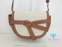 美品 ロエベ LOEWE アナグラム ゲートデュアル ミニ ショルダーバッグ A650N46X10 ベージュ ブラウン キャンバス レザー ロゴ 肩掛け 鞄【中古】【送料無料】 bk9981