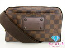 ルイ ヴィトン LOUIS VUITTON ダミエ バムバッグ ブルックリン N41101 エベヌ ボディ ショルダー ウエスト ポーチ バッグ【中古】【送料無...