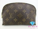 ルイ ヴィトン LOUIS VUITTON ポーチ モノグラム ポシェット コスメティック M47515 茶 ブラウン PVC レザー コスメ 化粧 小物 【中...
