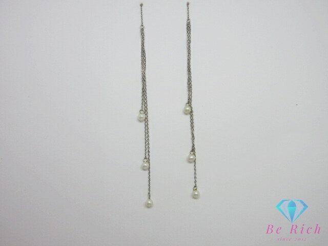 【中古】K14WG淡水パール付チェ...