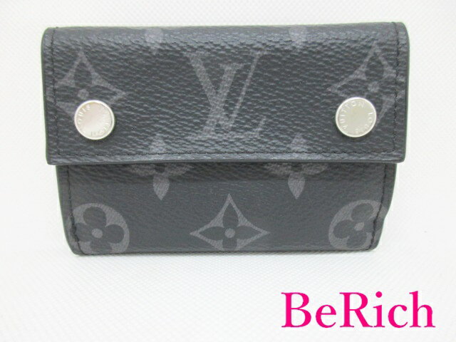 ルイ ヴィトン LOUIS VUITTON ディスカバリー コンパクト ウォレット モノグラム エクリプス 三つ折り 財布 M67630 LV ロゴ 【中古】【送料無料】bs3362