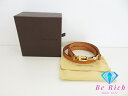 ルイ ヴィトン LOUIS VUITTON ヌメ革 100cm バッグ用 ショルダー ストラップ J00142 ナチュラル 茶 レザー ロゴ 鞄 アクセサリー ...