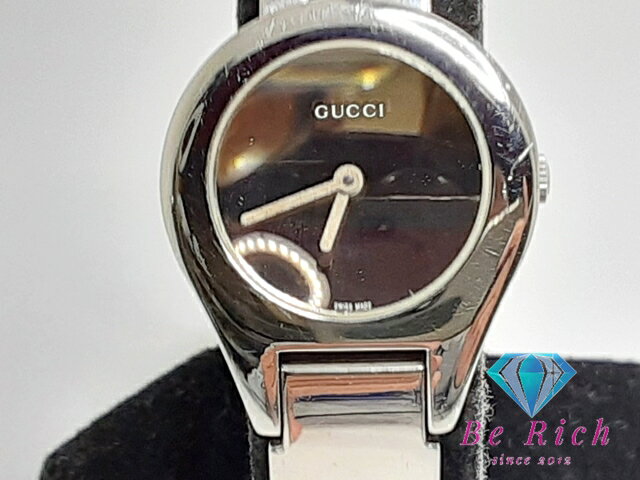 グッチ GUCCI レディース 腕時計 バングル ウォッチ 6700L ラウンド シルバー SS ブレス アナログ QZ クォーツ ロゴ 【中古】【送料無料】 bt3084