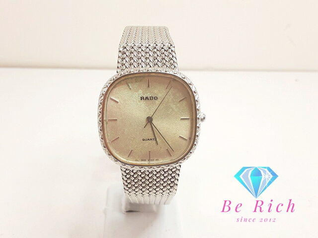 ラドー RADO ユニセックス 腕時計 132.9551.4 スクエア クッション シルバー SS 一体 ブレス アナログ クォーツ QZ ウォッチ ボーイズ メンズ レディース 【中古】【送料無料】 bt3163