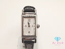 コーチ COACH レディース 腕時計 0820 白 ホワイト シルバー ブラック 黒 SS レザー ブレス ロゴ スクエア レクタンギュラー アナログ クォーツ QZ ウォッチ 【中古】【送料無料】 bt3243