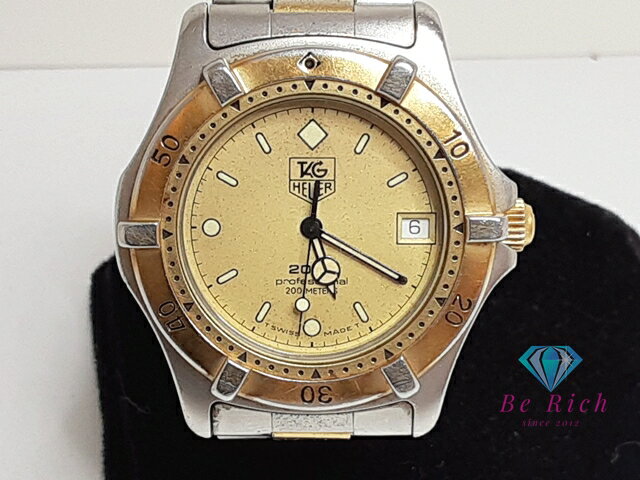 タグホイヤー TAG HEUER プロフェッショナル 2000 964.006 腕時計 デイト ゴールド シルバー SS ブレス アナログ クオーツ QZ ウォッチ メンズ レディース ボーイズ ユニセックス 【中古】【送料無料】 bt3418