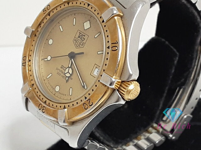 タグホイヤー TAG HEUER プロフェッショナル 2000 964.006 腕時計 デイト ゴールド シルバー SS ブレス アナログ クオーツ QZ ウォッチ メンズ レディース ボーイズ ユニセックス 【中古】【送料無料】 bt3418