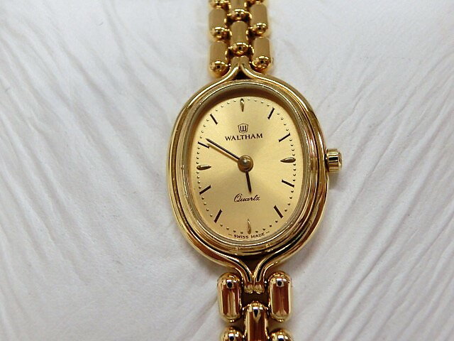 ウォルサム レディース 腕時計 GP SS クォーツ ゴールド文字盤 アンティーク WALTHAM 【中古】【送料無料】 bt968のサムネイル
