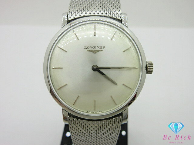 OH済み ロンジン LONGINES 手巻き メンズ 腕時計 ラウンド シルバー SS ブレス アナログ ウォッチ ヴィンテージ アンティーク 【中古】【送料無料】 bt3685