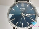 タケオ キクチ TAKEO KIKUCHI メンズ 腕時計 デイデイト TK-20K3 緑 黒 グリーン ブラック SS レザー アナログ クォーツ QZ ウォッチ 【中古】【送料無料】 ht5221