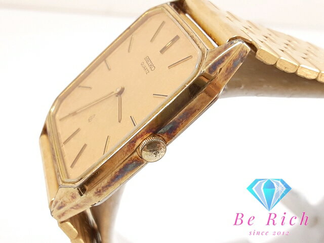 セイコー SEIKO メンズ 腕時計 5930-5460 スクエア ゴールド SS GP ブレス アナログ クォーツ QZ ウォッチ 【中古】【送料無料】 ht5818