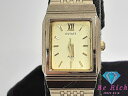 セイコー SEIKO レディース 腕時計 V401-5130 スクエア ゴールド SS ブレス クォーツ QZ ウォッチ 【中古】【送料無料】 ht5102