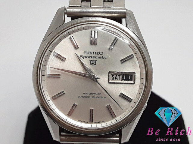 セイコー SEIKO 5 スポーツマチック 自動巻き メンズ 腕時計 デイデイト 6619-8060 シルバー SS アナログ オートマ AT ウォッチ アンティーク ヴィンテージ FIVE SPORTSMATIC 【中古】【送料無料】 ht5160