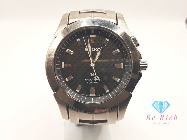 セイコー SEIKO ブライツ ソーラー 電波 メンズ 腕時計 5B21-0AA0 黒 ブラック チタン アナログ クォーツ QZ ウォッチ 【中古】【送料無料】 ht5764
