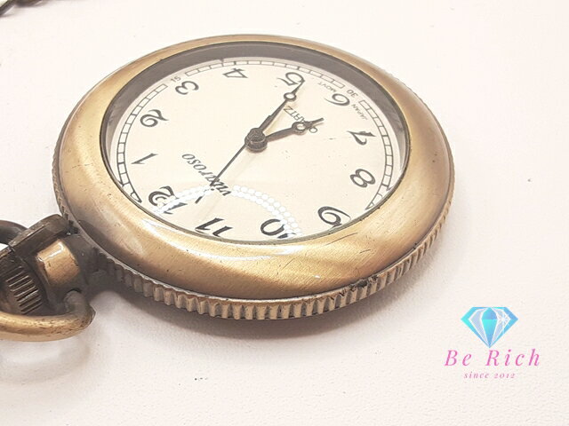 ヴィタロッソ Vitaroso ポケット ウォッチ 懐中時計 アイボリー ブロンズ SS GP アナログ クォーツ QZ 鉄道時計 【中古】【送料無料】 ht6023