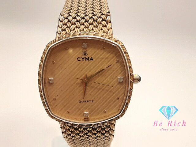 シーマ CYMA 腕時計 ユニセックス 604 ゴールド SS GP ブレス アナログ クォーツ QZ ウォッチ ボーイズ メンズ レディース 【中古】【送料無...