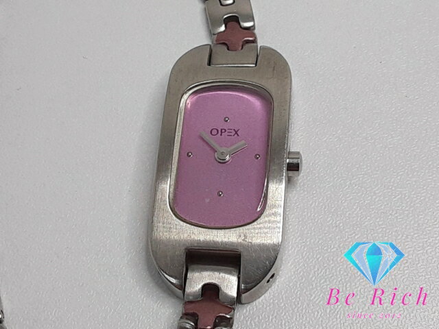 オペックス OPEX レディース 腕時計 ピンク シルバー SS ブレス アナログ クォーツ QZ ウォッチ 【中古】【送料無料】ht4874
