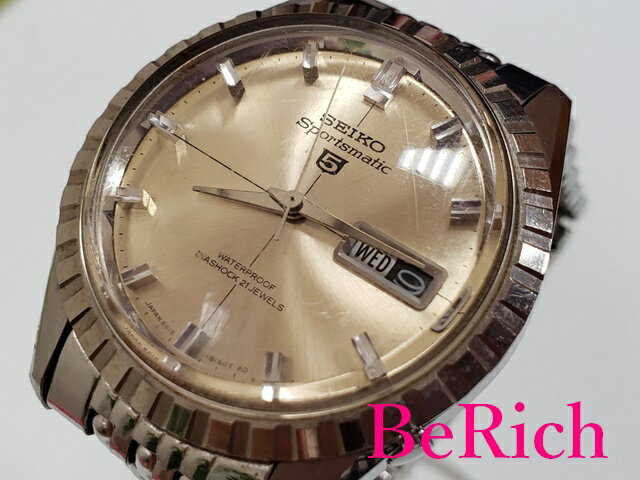 セイコー SEIKO スポーツマチック メンズ 腕時計 6619-8100 SS シルバー アンティーク デイデイト 自動巻き AT ゴールド 文字盤 【中古】【送料無料】 ht2571