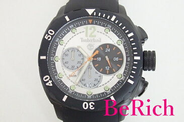ティンバーランド Timberland メンズ 腕時計 QT7429904 シルバー 文字盤 SS 黒 ブラック 樹脂 クォーツ クロノグラフ デイト 【中古】【送料無料】 ht2802