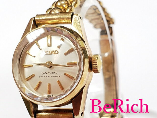 クイーン セイコー QUEEN SEIKO レディース 腕時計 1020-0010T 白 ホワイト 文字盤 SS ゴールド 手巻き ウォッチ 【中古】【送料無料】 ht2447のサムネイル