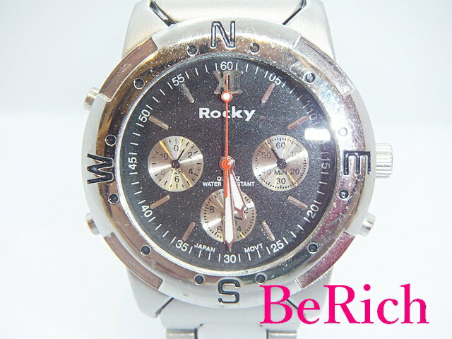 ロッキー ROCKY メンズ 腕時計 黒 ブラッ...の商品画像
