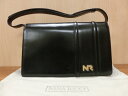ニナリッチ NinaRicci ショルダーバック ブラック レザー【中古】【送料無料】 h376(4)