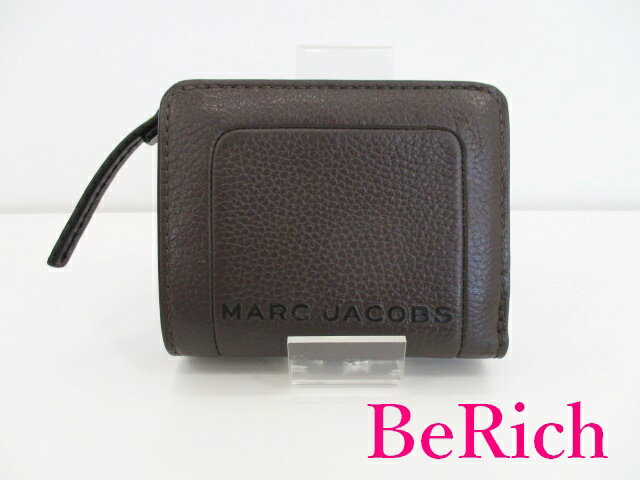 美品 マークジェイコブス MARC JACOBS 二つ折り財布 M0015107 アッシュ レザー ロゴ 二つ折り財布 コンパクト ミニ ウォレット 【中古】【送料無料】 sh1577