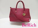 フルラ FURLA 2way ショルダーバッグ ハンドバッグ パープル ピンク レザー ロゴ ハンドバッグ 肩掛け 鞄 【中古】【送料無料】 sh1499(4)
