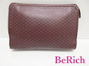 セリーヌ セカンドバッグ マカダム ボルドー レザー クラッチバッグ CELINE 【中古】【送料無料】 bk8085(4)