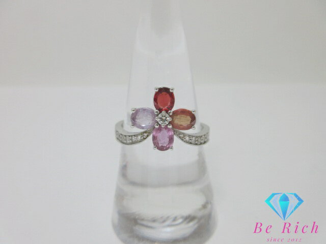 【中古】K18WGルビーサファイア...