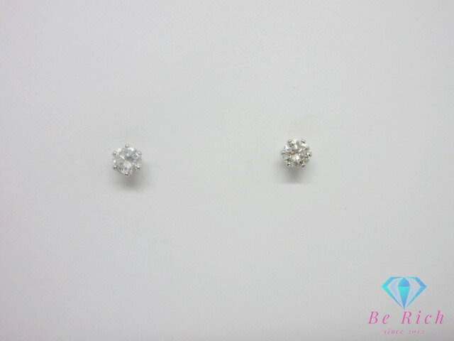 Pt900 プラチナ ダイヤモンド 0.16ct 0.16ct 付 デザイン スタッド ピアス メレ 宝石 ジュエリー アクセサリー 【中古】【送料無料】th14183