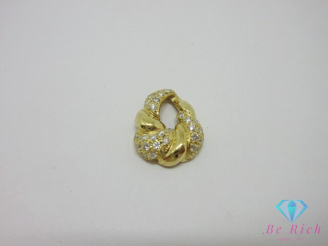 樂天商城 - K18 YG ダイヤモンド 0.27ct 付 ネックレス ペンダント トップ ヘッド 18金 750 イエロー ゴールド 宝石 ジュエリー アクセサリー 【中古】【送料無料】 th14632