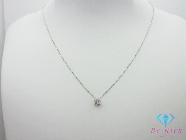BeRich 楽天市場支店のPt850 Pt900 プラチナ ダイヤモンド 0.12ct 付 デザイン ネックレス ペンダント メレ 宝石 ジュエリー アクセサリー【中古】【送料無料】th15100｜アングル2