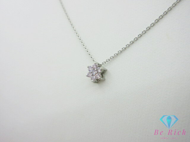 BeRich 楽天市場支店のPt850 Pt900 プラチナ ダイヤモンド 0.12ct 付 デザイン ネックレス ペンダント メレ 宝石 ジュエリー アクセサリー【中古】【送料無料】th15100｜アングル3