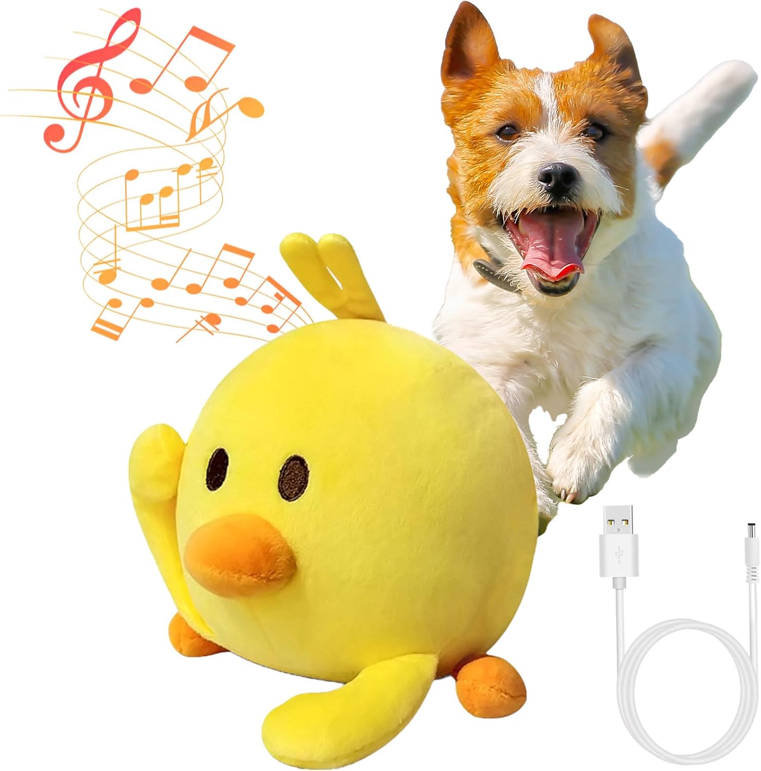 犬 おもちゃ ボール 自動 動くおもちゃ 動くボール 電動ボール ぬいぐるみ 知育玩具 柔らか 弾性犬ボール 防水 無毒 お手入れ簡単 運動不足 トレーニング 不安分離症解消 ストレス解消 2