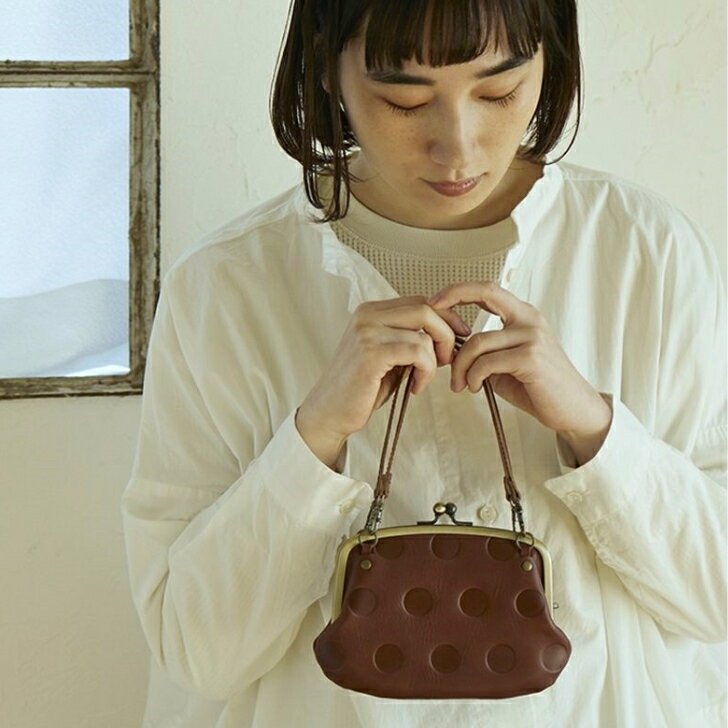 kanmi カンミ キャンディ トート 親子がま口 レディース がま口 本革 手持ちポーチ...